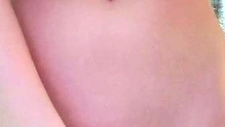 Hot amateur blonde pregnant toying her pussy solo