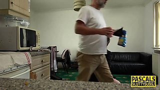 Lean slave mouth screwed