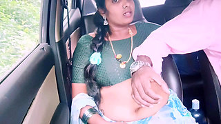 Sexy saree housewife cheating husband and try to fucking husband's brother. Car sex Telugu dirty talks.