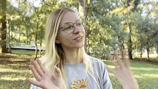 Two kinds of foot slaves for platinum-blonde Goddess Bella Rae