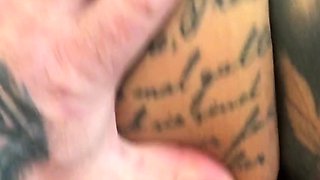 Blonde amateur girlfriend toys his ass and gives head