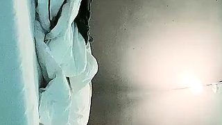 Cute amateur Asian web cam girl teases her great body