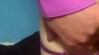 Tied up Hubby Dominates Her Pussy and Gives Her a Little Spanking She Deserves