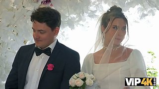 Vip4k. hot bride is having a aggressive porn with a tormentor of ceremonies, guests are shocked