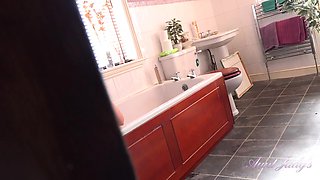Caught Spying on Your Stepmom Alison in the Bathtub POV