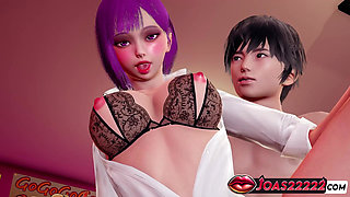 Rule34 Hentai with Yukina Sasaki - Close-Up Pussy Views Standing Doggystyle, POV Cowgirl on Bed with Big Tits Bouncing