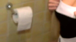 Pretty blonde gets caught masturbating and fucks guy with huge dick in the office