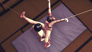 Hatano Miwa Oil Fuck - Big Ass Lifted for Intense Side-Fuck - Virgin Pussy Filled with Cum (Japanese 3D Hentai)