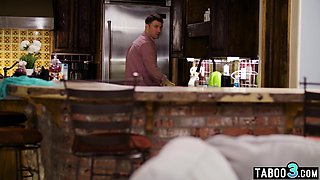 Ebony mommy took off her shining lingerie