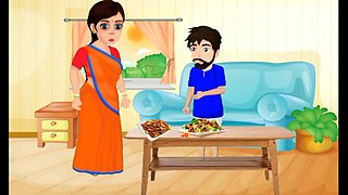 Desi Indian stepmom and her stepson in a wild cartoon fantasy