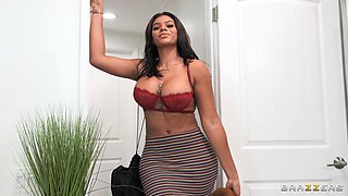 Trying On Pantyhose With Charles Dera, Halle Hayes - Brazzers