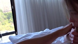Hey Girlfriend Help My Boyfriend Cum! Two Lesbian Friends Fuck a Guy with a Big Dick!