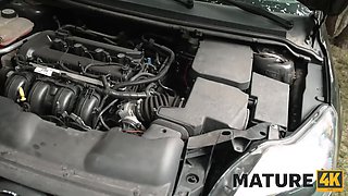 Mature4k. mature prostitute Texas Patti is fucking on top of her car in front of her hubby