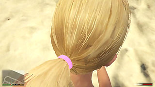 Sugar Daddy Trevor and Sugar Baby Tracey have sex in beach volleyball court
