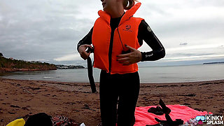 Strapped Tight & Floating Free - Sexy Wetsuit Life Jacket Test