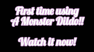 Oily Body, Bouncing on My Monster Dildo, Its Textures Made Me Crazy!