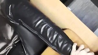 Intensive Boot Cleaning of the Dirty Street Soles and Worship of the Long Over-the-knee Boots Lady Victoria Valente