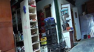 Nasty Brunette French Wife Sucks Dick in the Back Office