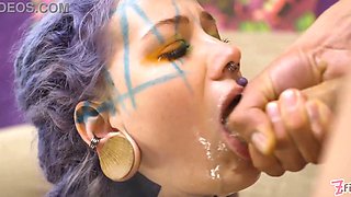 Tattoo babe get ANAL fucked balls deep with 0% pussy