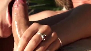 Stunning blonde babe gets her pussy banged hard