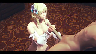 Genshin Impact Hentai - Lumine Handjob and 69 - Japanese Asian Manga Anime Game Porn