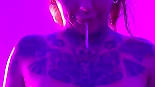 Deepthroat and Squirting Using My Monster Dildo
