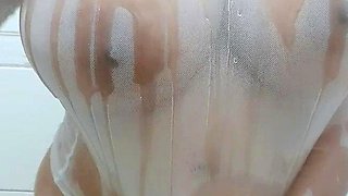 Close up video of a cute amateur cam girl masturbating