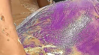 Horny Blonde Step Sisters Smeared with Vanilla Cream and Masturbates Pussy