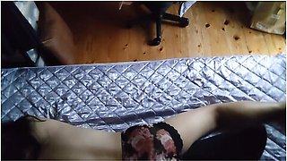 [voyeur Style] A Busty Japanese Woman Masturbates While Hugging A Pillow, And Farts While Climaxing