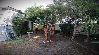 Twisted Nymphs - Rosie and Pam's Sexy Pool Party - Part 1