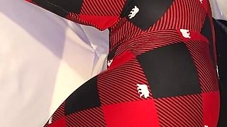 Melove Sexy Butt in Tight Red & Black Pants