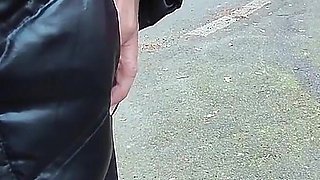 Dick Flash - I Pull Out My Cock in Front of a Hot Girl Bet... Public Street and She Helps Me Cum - Real Very Risky