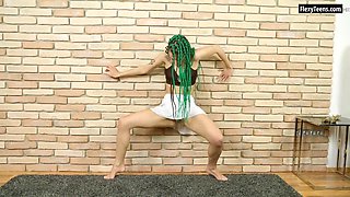 Didy Komod shows off her amazing flexibility as a gymnast