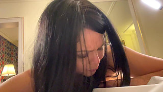 Two Cameras View When She Spanking Hard My Ass One View on My Ass One I Keep and Make Selfie Video