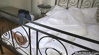 Cheating bros gf riding cock after cunnilingus