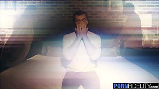 To Save the Marriage, Dude Surprises His Sexy Busty Blonde Wife With Hardcore Fuck In the Bathroom