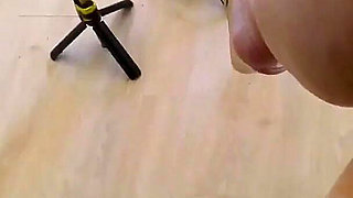 Hard Tapping on the Wooden Floor with Clear Heels