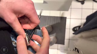 Public cum swallow, pov handjob, risky blowjob