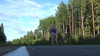 Naked MILF Under Light Summer Dress