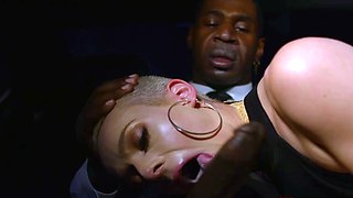 Lusty Sidra Sage Rides Hard BBC While In The Car