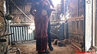 Red Saree Wife Outdoor Blowjob ( Official Video by Villagesex91)
