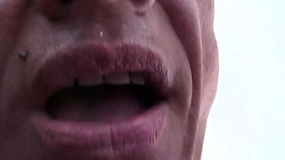 Busty brunette slut enjoys extreme amateur pov blowjob