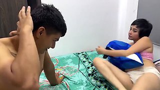 Horny Stepbro Teaches Innocent Latina Stepsister How to Kiss - Ends Up Fucking Her Hard