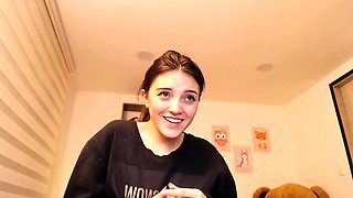 Amateur redhead poses and masturbates with toys