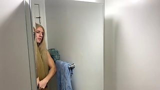 Crossdresser Fixing Messy Wig