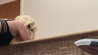 Annoying stepbrother gets in my pussy while I do yoga