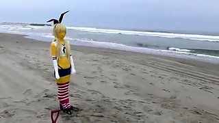 Big boobs amateur hottie sex outdoor in public
