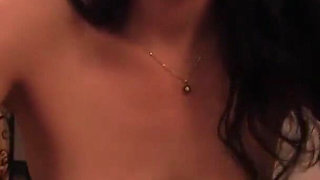 Caroline jerks off her man before she goes to work