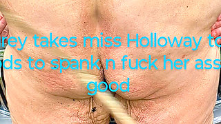 Mr Grey Took Miss Hallway to the Woods to Spank Her Big Ass Hard