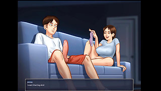 My stepsister watching porn inTV